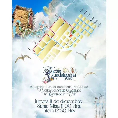 Recorrido rezado Virgen de Guadalupe 2025 en Zona 10 Ciudad Guatemala