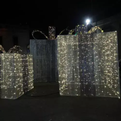 decoración navideña en el Parque Centroamérica