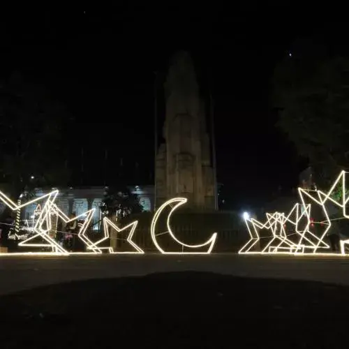 decoración navideña en el Parque Centroamérica