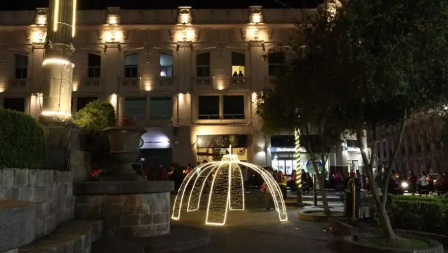 decoración navideña en el Parque Centroamérica