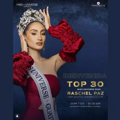 fecha de regreso de Raschel Paz tras Miss Universe 2025