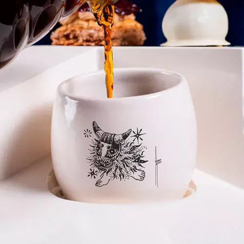 taza ritual del café antigua