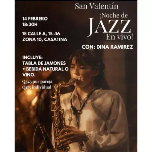 Concierto de jazz Día del Cariño 2026 Guatemala