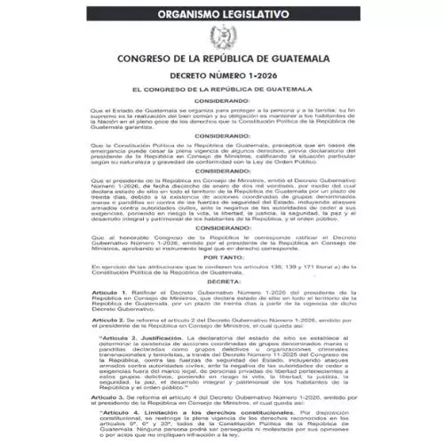 El Estado de Sitio en Guatemala 2026