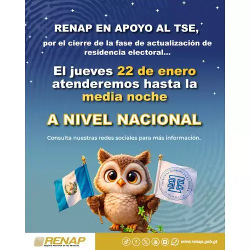 Lugares para actualizar residencia electoral 2026 en Guatemala