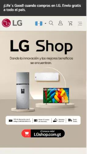 Nueva plataforma digital de LG permite a los guatemaltecos comprar en línea fácilmente
