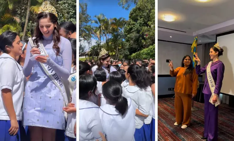 Vista de Fátima Bosch, Miss Universe 2025, a Guatemala