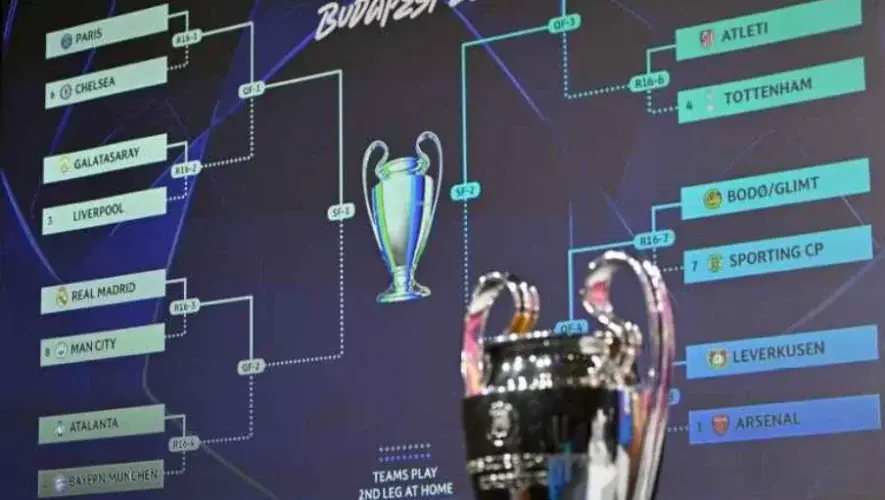 Definidas las llaves de octavos de final de la Champions League 2026 rumbo a Budapest