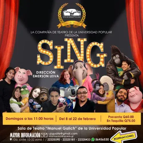 La obra Sing en Guatemala 2026