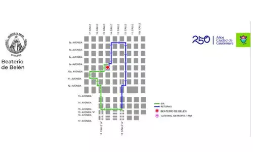 Recorrido Solemne Vía Crucis Penitencial del Beaterio de Belén 13 de marzo 2026 Ciudad Guatemala
