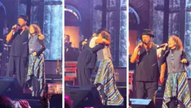 Ricardo Arjona y Gaby Moreno en el Madison Square Garden