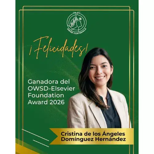 Científica guatemalteca Cristina Dominguez ganó premio OWSD-Elsevier Foundation 2026