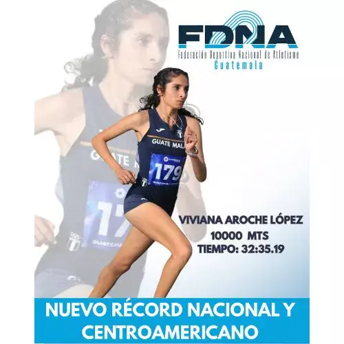 Guatemalteca Viviana Aroche impone nuevo récord en 10 mil metros de atletismo