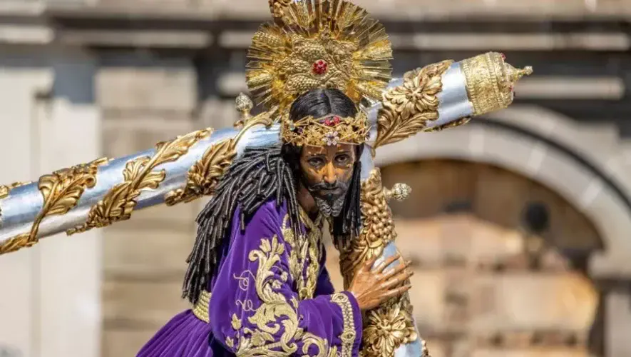 Procesi&oacute;n Jes&uacute;s Nazareno de los Milagros de Domingo de Ramos 2026 en Ciudad Guatemala