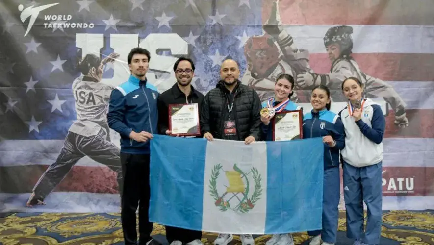 Taekwondo de Guatemala celebró 3 medallas en el US Open 2026