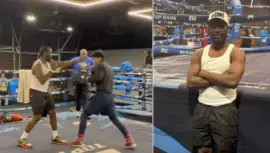 Terence Crawford y Lester Martínez juntos en entrenamiento 2026