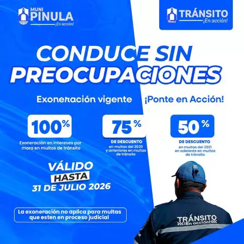 Anunciaron Descuento en multas de tránsito en San José Pinula