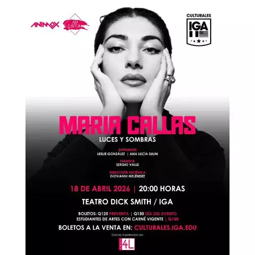 Concierto «Maria Callas Luces y Sombras» con artistas guatemaltecos