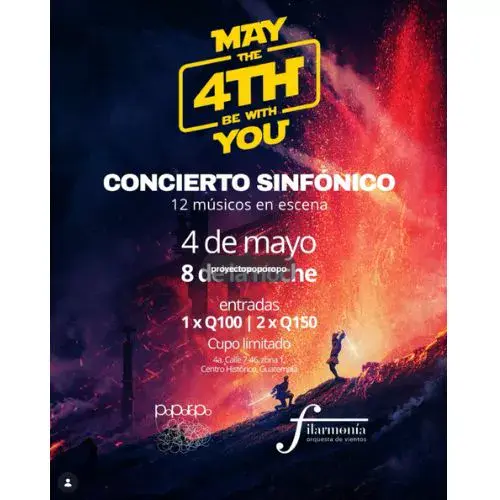 Concierto sinfónico de Star Wars de Orquesta Filarmonia en Guatemala