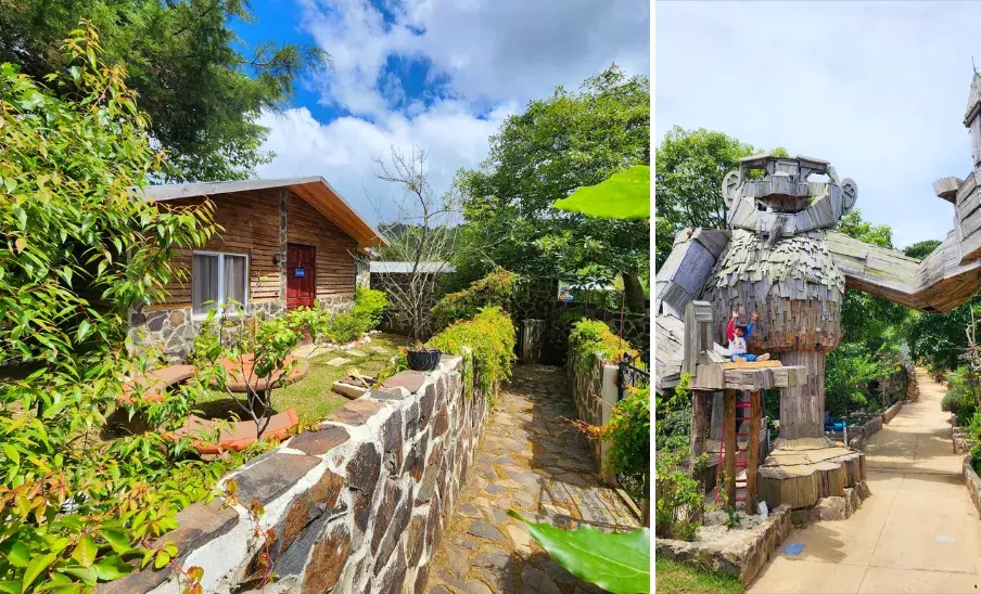 Eco San Luis:  hotel ecológico con esculturas gigantes y miradores en Sacatepéquez