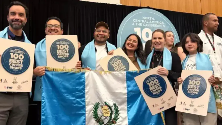 Guatemala es líder centroamericano en ranking de las 100 Best Coffee Shops Norte, Centroamérica y el Caribe