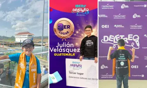 Guatemalteco Julián Velásquez destacó en el top 3 de concurso de Deletreo en Panamá