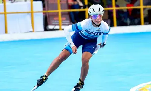 Luisa Sandoval ganó tres medallas en Alemania, Kriterium Internacional de Speed Skating 2026