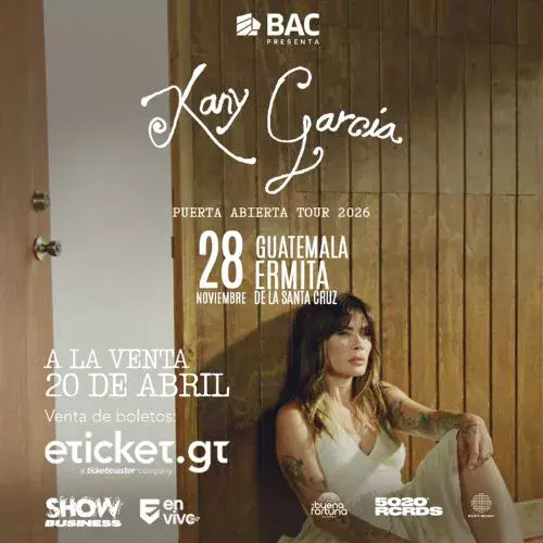 Precio Concierto de Kany García en Antigua Guatemala 2026