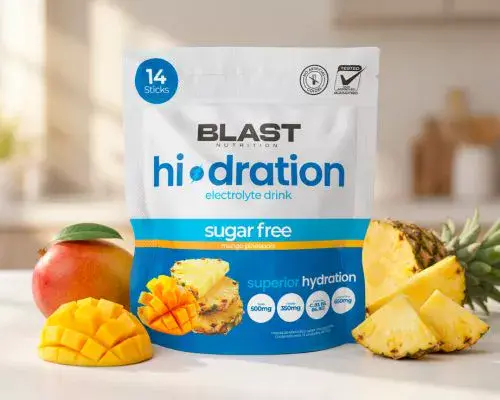 Sabores de Hi·dration mezcla premium de electrolitos de Blast Nutrition