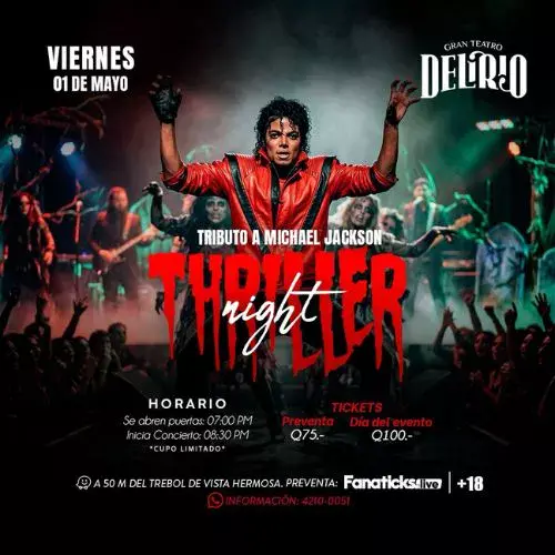 Thriller Night en Teatro Delirio