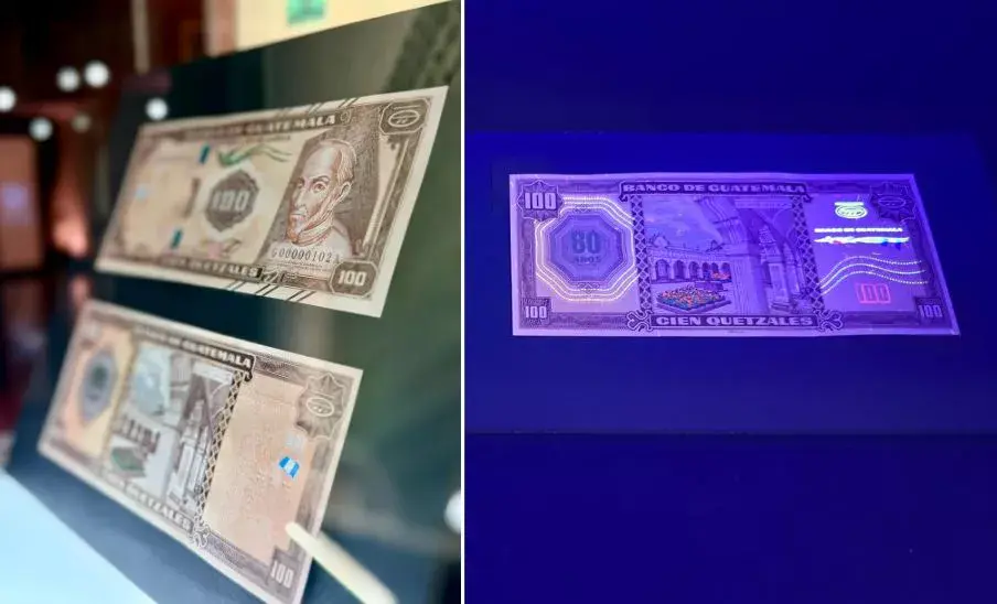 Banco de Guatemala presentó nuevo billete conmemorativo de 100 quetzales