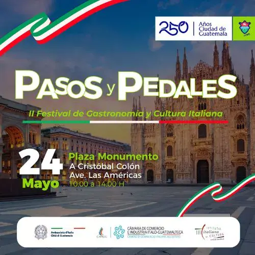 Segundo Festival de Gastronomía y Cultura Italiana Pasos y Pedales Guatemala 2026