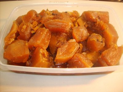 ingredientes del camote en dulce