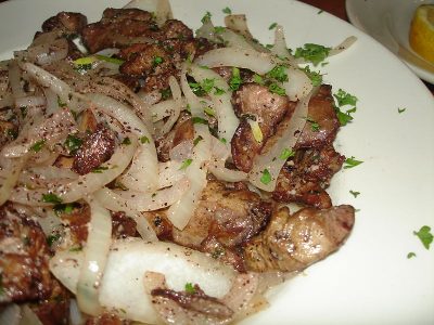 Receta de Hígado encebollado
