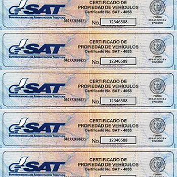Reposición de certificado de propiedad de vehículo con formulario electrónico