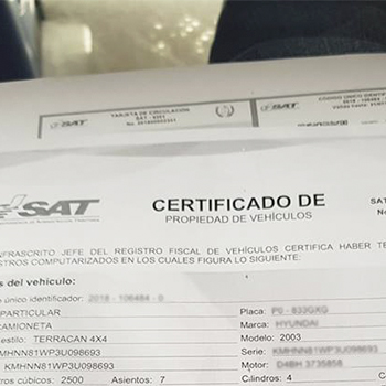 Traspaso de vehículos con declaración jurada