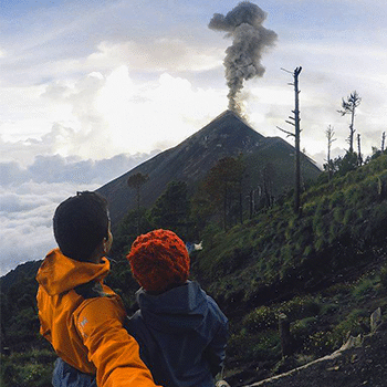 Volcán de Fuego en Guatemala