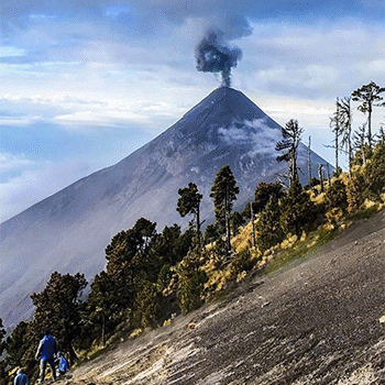 Volcán de Fuego en Guatemala