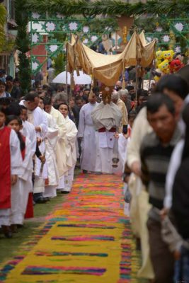 Celebración de Corpus Christi en Patzún, Guatemala