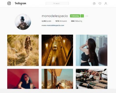 Mono del Espacio en Instagram