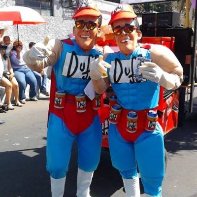Tradicional desfile de Los Fieros de Villa Nueva