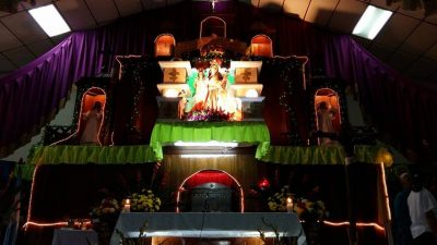 altar a la virgen de candelaria en teculutan