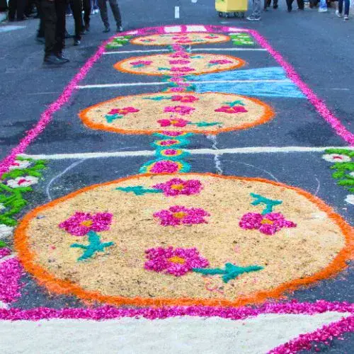 las alfombras de aserrín en Guatemala