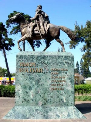 El monumento de Simón Bolivar en Guatemala