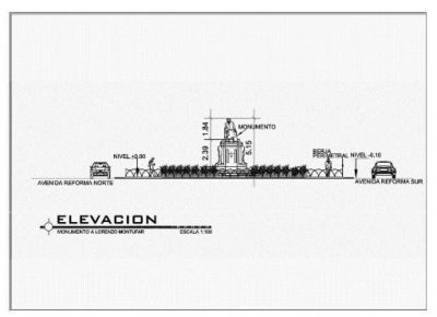 Planos del Monumento a Lorenzo Montúfar y Rivera