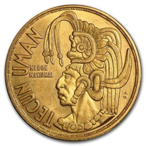 moneda con el rostro de Tecún Umán
