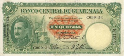 billete antiguo 1 quetzal