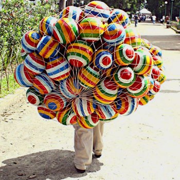 pelotas tripa de coche
