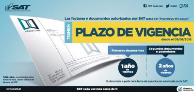 vigencia facturas sat guatemala
