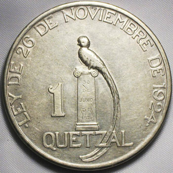 moneda de 1 quetzal